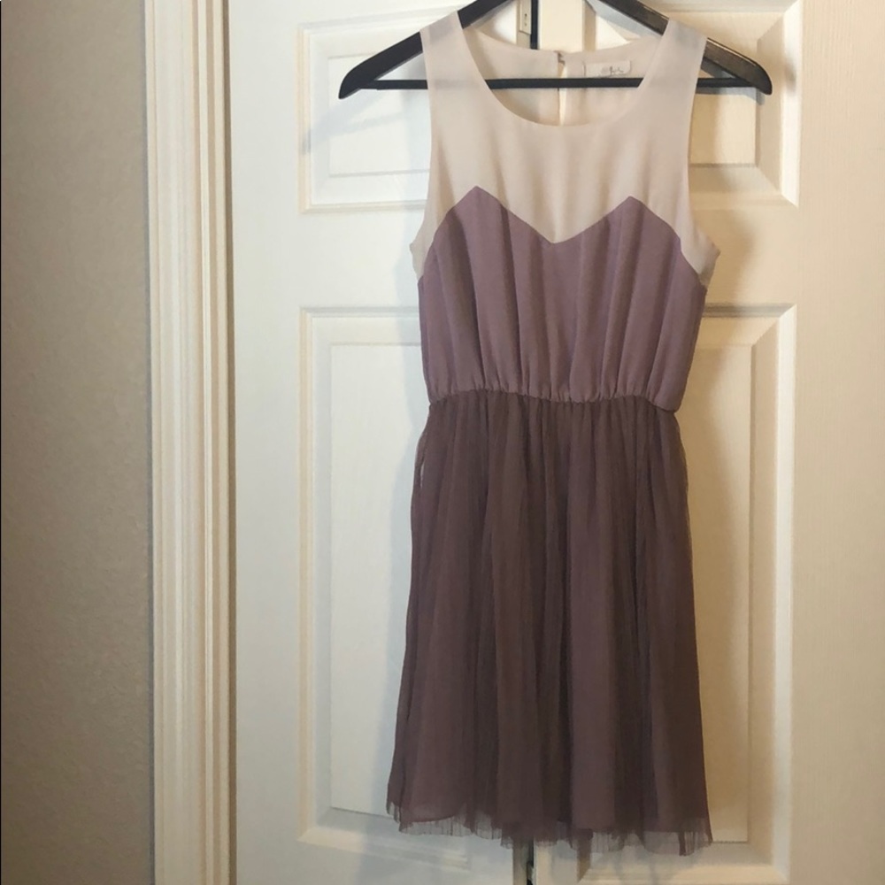 Blush XS dress - purple & cream colored - 3 layers